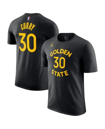Jordan Men's Stephen Curry Black Golden State Warriors Statement Edition Name Number T-shirt