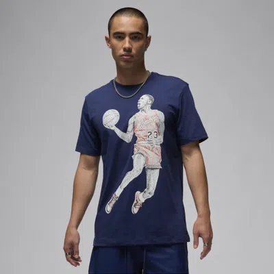 Jordan Men's  T-shirt In Navy/black