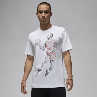 Jordan Men's  T-shirt In White/black