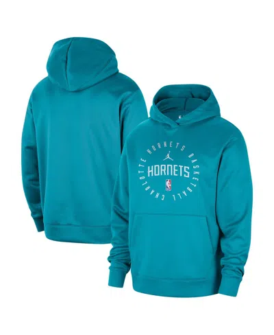 Jordan Men's Teal Charlotte Hornets 2024/25 Spotlight On-court Practice Performance Pullover Hoodie