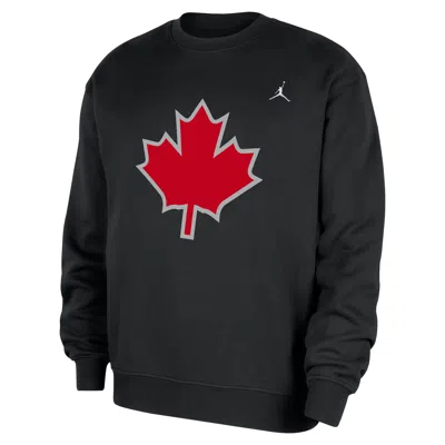 Jordan Men's Toronto Raptors Statement Essentials  Nba Fleece Crew-neck Sweatshirt In Black