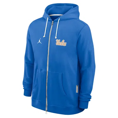 Jordan Men's Ucla Sideline  Brand Dri-fit College Full-zip Hoodie In Blue
