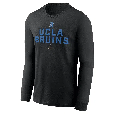 Jordan Men's Ucla Sideline  Brand Dri-fit College Long-sleeve T-shirt In Black