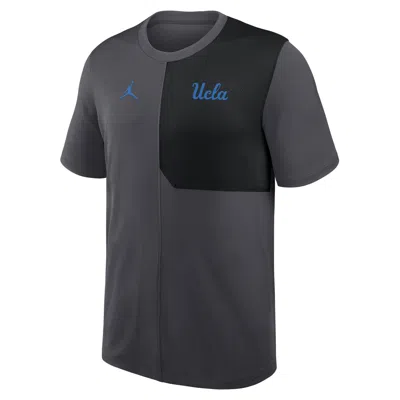 Jordan Men's Ucla Sideline Coach  Brand Dri-fit College Top In Gray