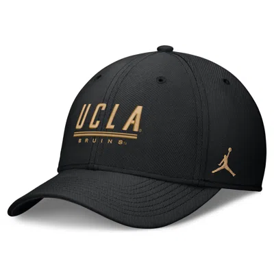 Jordan Men's Ucla Sideline Rise  Brand Dri-fit College Hat In Black