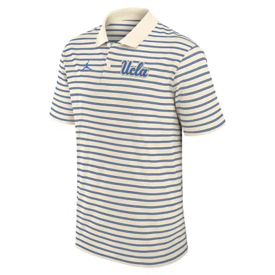 Jordan Men's Ucla Striped  Brand Dri-fit College Polo In Animal Print