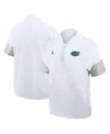 Jordan Men's White Florida Gators 2025 Sideline Coaches Lightweight Short Sleeve Jacket In White