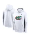 Jordan Men's White Florida Gators Primetime Evergreen Club Fleece Pullover Hoodie In White
