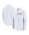 Jordan Men's White Florida Gators Sideline Coaches Lightweight Quarter-zip Jacket In White