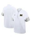 Jordan Michigan Sideline Coach Nike Men's  Brand 1/2-zip Short-sleeve Hooded Jacket
