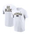 Jordan Men's White Michigan Wolverines Blitz 2-hit T-shirt