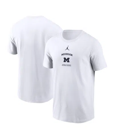 Jordan Men's White Michigan Wolverines On-court Basketball T-shirt