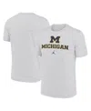 Jordan Men's White Michigan Wolverines Primetime Velocity T-shirt In White