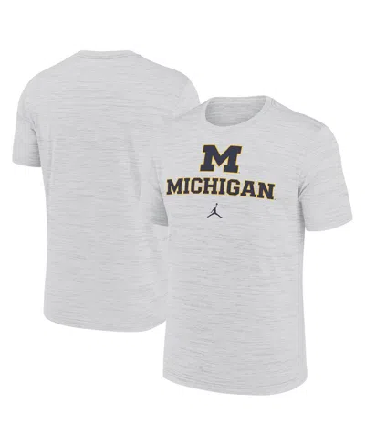 Jordan Men's White Michigan Wolverines Primetime Velocity T-shirt
