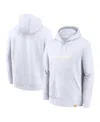 Jordan Men's White North Carolina Tar Heels Statement Wordmark Lockup Pullover Hoodie In White