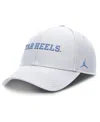 Jordan Men's White North Carolina Tar Heels 2025 On-field Rise Performance Adjustable Hat In Gray