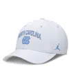 Jordan Men's White North Carolina Tar Heels 2025 On-field Rise Performance Flex Hat In White