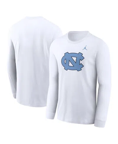 Jordan Men's White North Carolina Tar Heels Primary Logo Long Sleeve T-shirt