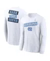 Jordan Men's White North Carolina Tar Heels Two-hit Classic Location Long Sleeve T-shirt In White