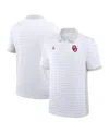 Jordan Men's White Oklahoma Sooners 2025 Early Season Coaches Sideline Victory Stripe Performance Polo Shir In White