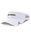 Jordan Men's White Oklahoma Sooners 2025 On-field Gameday Performance Ace Adjustable Visor Hat In White