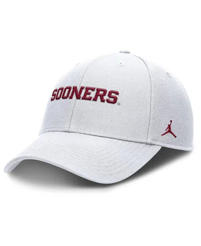 Jordan Men's White Oklahoma Sooners 2025 On-field Rise Performance Adjustable Hat