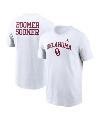 Jordan Men's White Oklahoma Sooners Blitz 2-hit T-shirt