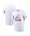 Jordan Men's White Michigan Wolverines Primetime 2-hit Swoosh T-shirt In White