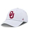 JORDAN MEN'S WHITE OKLAHOMA SOONERS PRIMETIME CLUB ADJUSTABLE HAT