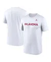 Jordan Men's White Oklahoma Sooners Primetime Legend Wordmark T-shirt In White