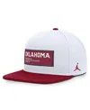 Jordan Men's White/crimson Oklahoma Sooners 2025 On-field Patch Pro Dri-fit Snapback Hat In Multi