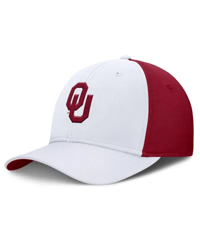 Jordan Men's White/crimson Oklahoma Sooners 2025 Sideline Rise Local Performance Flex Hat In Multi
