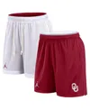 Jordan Men's White/crimson Oklahoma Sooners Primetime Reversible Shorts In White