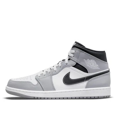 JORDAN MENS AIR JORDAN 1 MID_LT SMOKE GREY/WHITE-ANTHRACITE