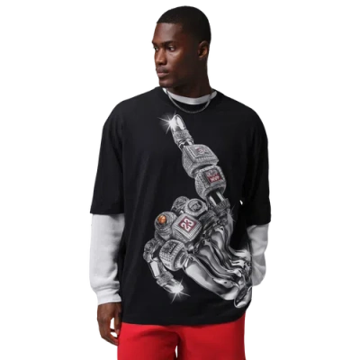 Jordan Mens Aj8 1996 Oversized Short Sleeve T-shirt In Black