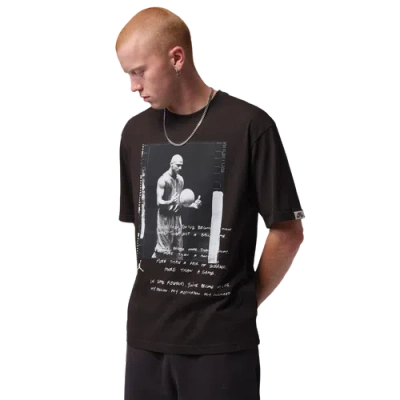 Jordan Mens Brooklyn 85 Short Sleeve Photo Crew In Black