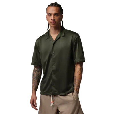 Jordan Mens Brooklyn Festival Button Down Top In Green