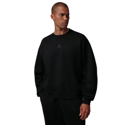 Jordan Mens Brooklyn Oversize Fleece Crew Bb In Black