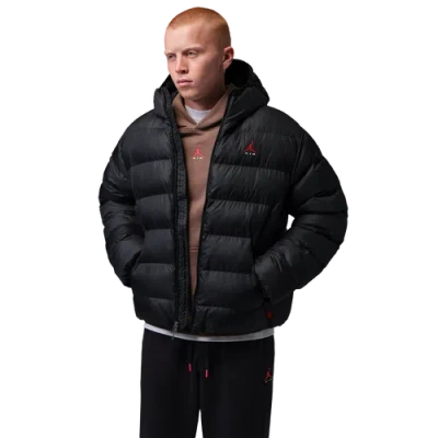 Jordan Mens Brooklyn Puffer Jacket In Black
