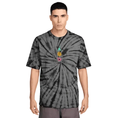 Jordan Mens Brooklyn Tie Dye Festival Short Sleeve Crew In Gray