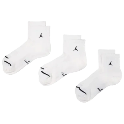 Jordan Mens Everyday 3 Pack Cushion Ankle Socks In White