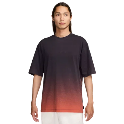 Jordan Air  Gradient Cotton Graphic T-shirt In Off Noir/black