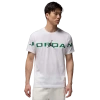 Jordan Mens  Air Stretch Short Sleeve Crew In White/black/pine Green