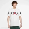 Jordan Mens  Air Stretch Short Sleeve Crew In White/black/gym Red