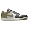 Jordan Men's Air  1 Low Shoes In Black/olive/white