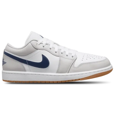 Jordan Mens  Aj 1 Low In Midnight Navy/white/neutral Grey