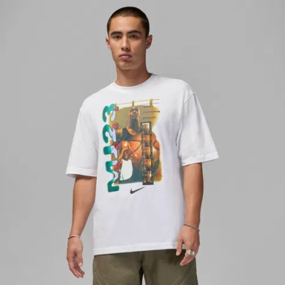 Jordan Mens  Brand Mj 23 Short Sleeve Crew In White/black