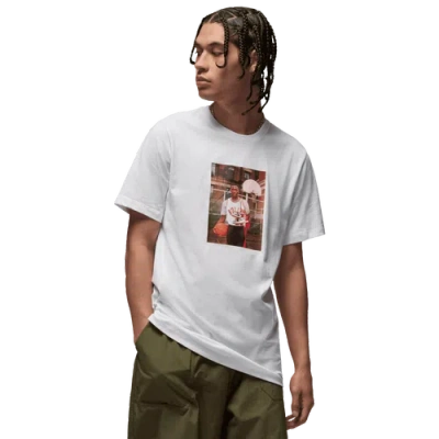 Jordan Mens  Brand Photo Short Sleeve Crew In Black/white