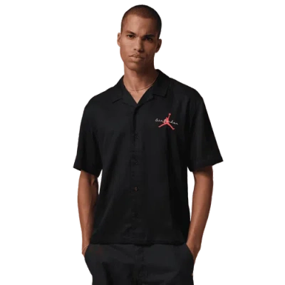 Jordan Mens  Brooklyn Bowling Shirt In Black
