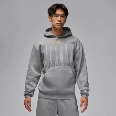 Jordan Mens  Brooklyn Fleece Pullover 84 Olympics In Gold/gray